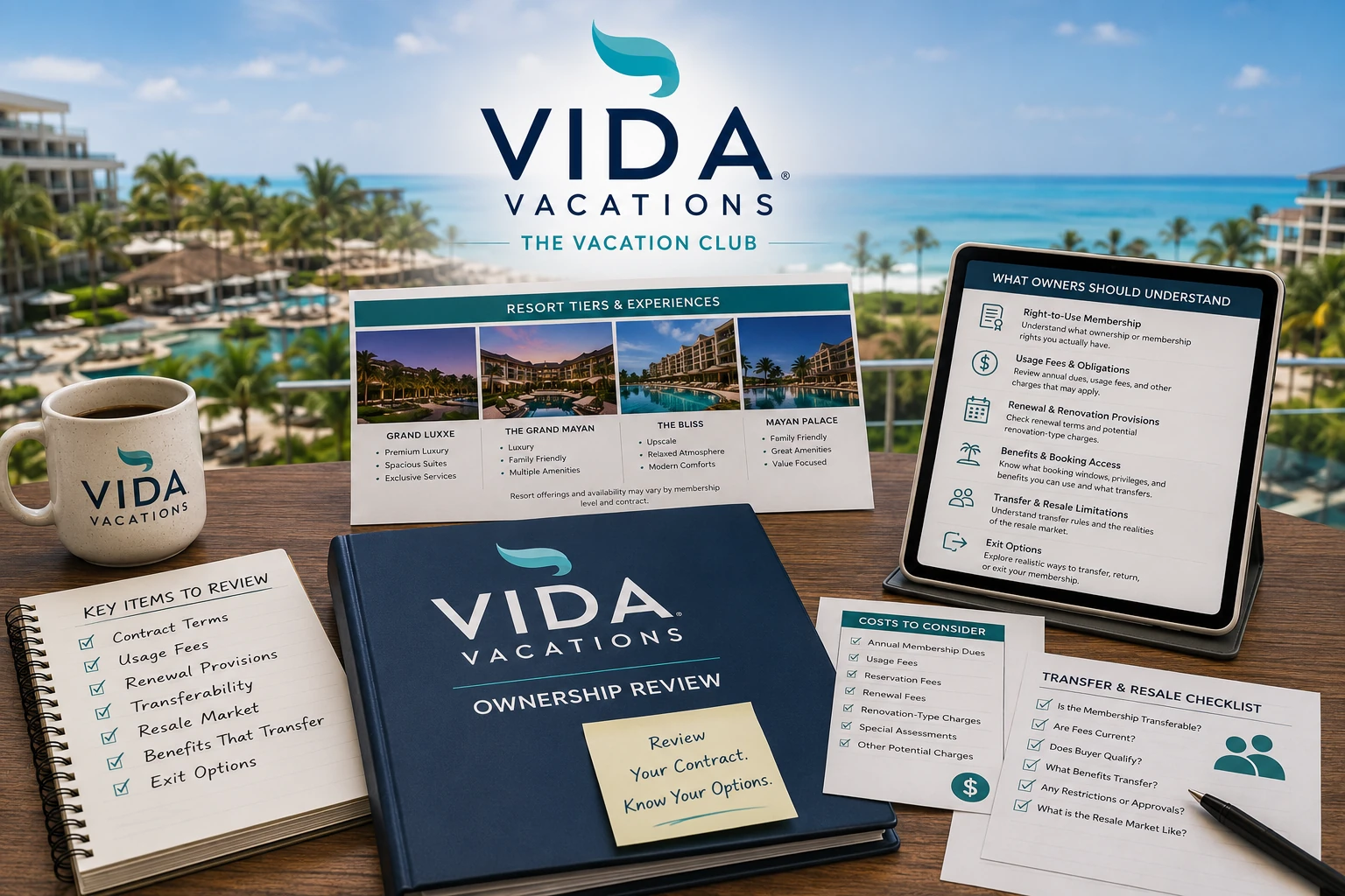 Vida Vacations membership review covering Vidanta access, fees, booking rules, complaints, transfer restrictions, and exit options