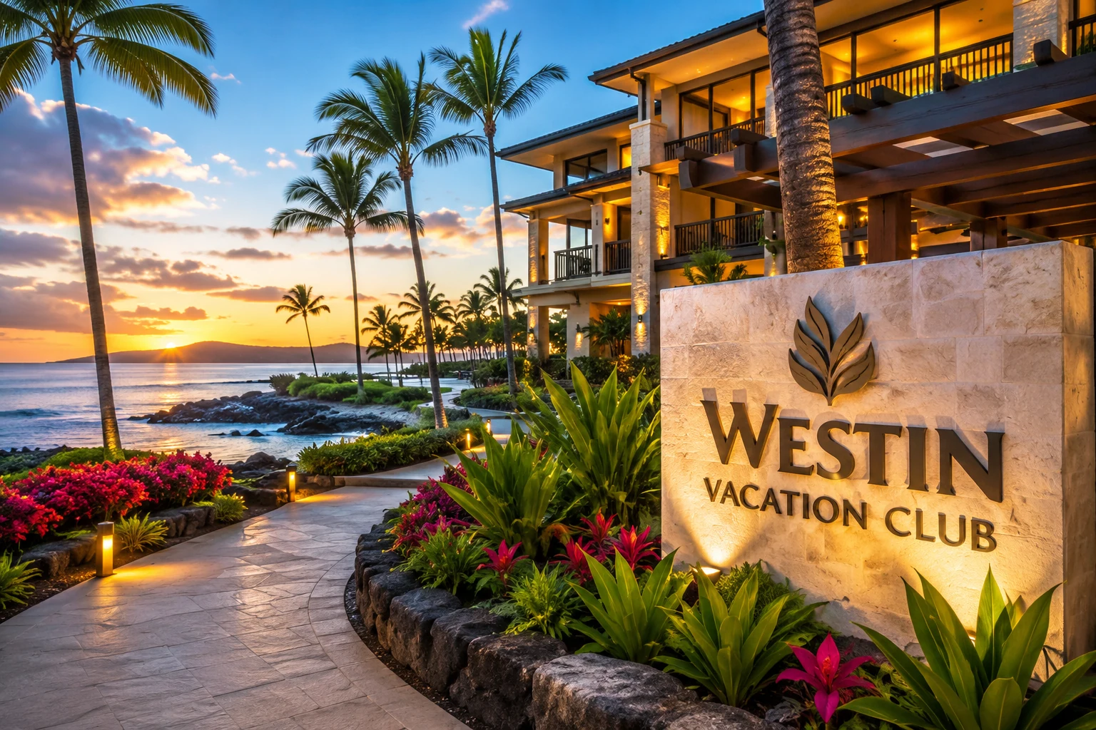 Westin Vacation Club resort-style walkway representing vacation ownership